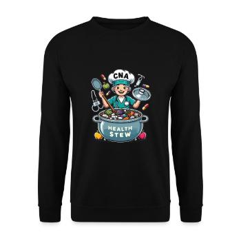 Geriatric nurse - Unisex Sweatshirt - black - Front - Alina (178cm) & Michal (187cm)