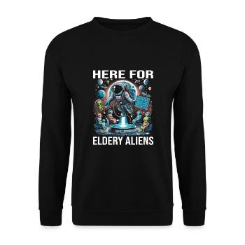 Geriatric nurse - Unisex Sweatshirt - black - Front - Alina (178cm) & Michal (187cm)