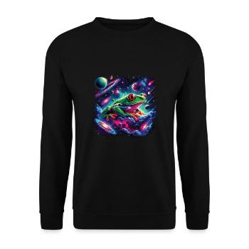 Grenouille - Sweat-shirt Unisexe - noir - Devant - Alina (178cm) & Michal (187cm)