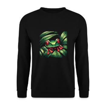 Grenouille - Sweat-shirt Unisexe - noir - Devant - Alina (178cm) & Michal (187cm)