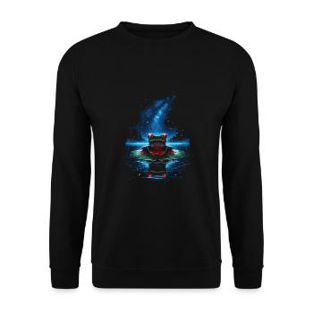 Grenouille - Sweat-shirt Unisexe - noir - Devant - Alina (178cm) & Michal (187cm)