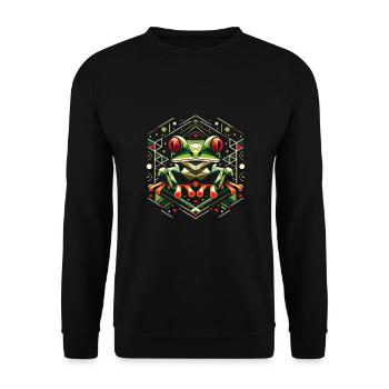 Frog - Unisex Sweatshirt - black - Front - Alina (178cm) & Michal (187cm)