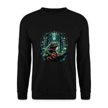 Grenouille - Sweat-shirt Unisexe - noir - Devant - Alina (178cm) & Michal (187cm)