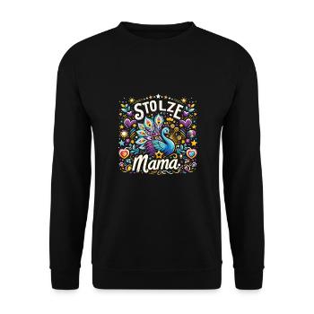 Muttertag - Unisex Pullover - Schwarz - Vorne - Alina (178cm) & Michal (187cm)