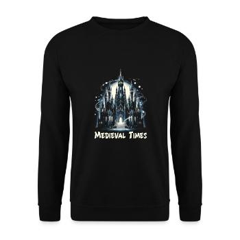 Mittelalter Markt - Unisex Pullover - Schwarz - Vorne - Alina (178cm) & Michal (187cm)