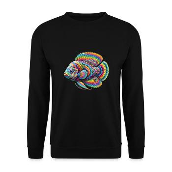 Hippie Festival - Unisex Pullover - Schwarz - Vorne - Alina (178cm) & Michal (187cm)