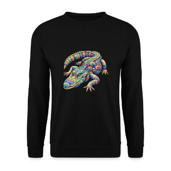 Hippie Festival - Unisex Pullover - Schwarz - Vorne - Alina (178cm) & Michal (187cm)