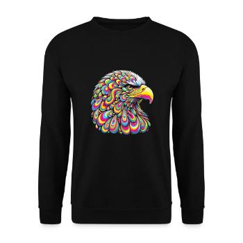 Hippie Festival - Unisex Pullover - Schwarz - Vorne - Alina (178cm) & Michal (187cm)