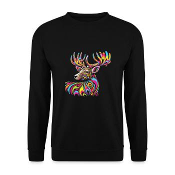 Hippie Festival - Unisex Pullover - Schwarz - Vorne - Alina (178cm) & Michal (187cm)
