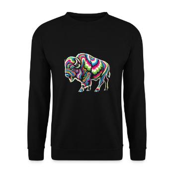 Hippie Festival - Unisex Pullover - Schwarz - Vorne - Alina (178cm) & Michal (187cm)