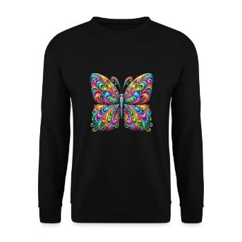 Hippie Festival - Unisex Pullover - Schwarz - Vorne - Alina (178cm) & Michal (187cm)