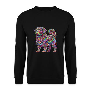 Hippie Festival - Unisex Pullover - Schwarz - Vorne - Alina (178cm) & Michal (187cm)