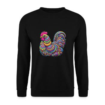 Hippie Festival - Unisex Sweatshirt - black - Front - Alina (178cm) & Michal (187cm)
