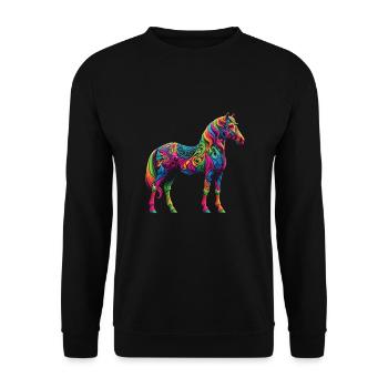 Hippie Festival - Unisex Pullover - Schwarz - Vorne - Alina (178cm) & Michal (187cm)