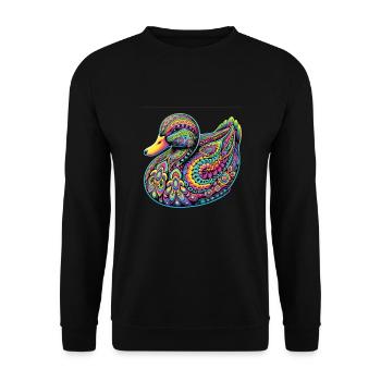 Hippie Festival - Unisex Pullover - Schwarz - Vorne - Alina (178cm) & Michal (187cm)