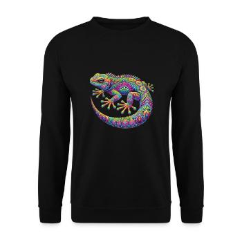 Hippie Festival - Unisex Pullover - Schwarz - Vorne - Alina (178cm) & Michal (187cm)