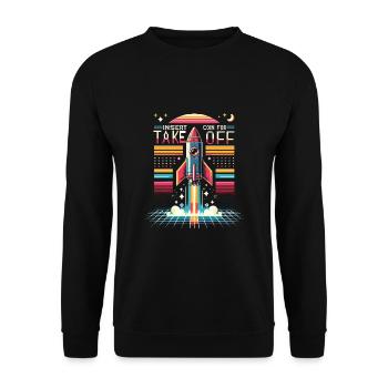 Rocket - Unisex Sweatshirt - black - Front - Alina (178cm) & Michal (187cm)