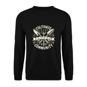 Garten - Unisex Pullover - Schwarz - Vorne - Alina (178cm) & Michal (187cm)