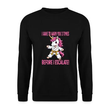 Kampfsport - Unisex Pullover - Schwarz - Vorne - Alina (178cm) & Michal (187cm)