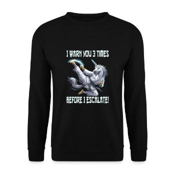 Kampfsport - Unisex Pullover - Schwarz - Vorne - Alina (178cm) & Michal (187cm)