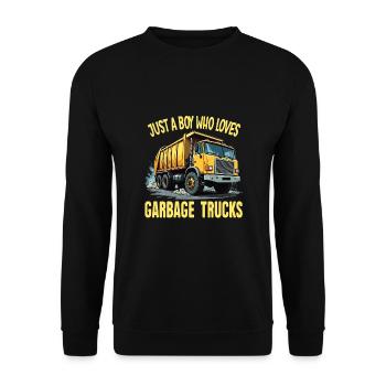 Camion à ordures - Sweat-shirt Unisexe - noir - Devant - Alina (178cm) & Michal (187cm)