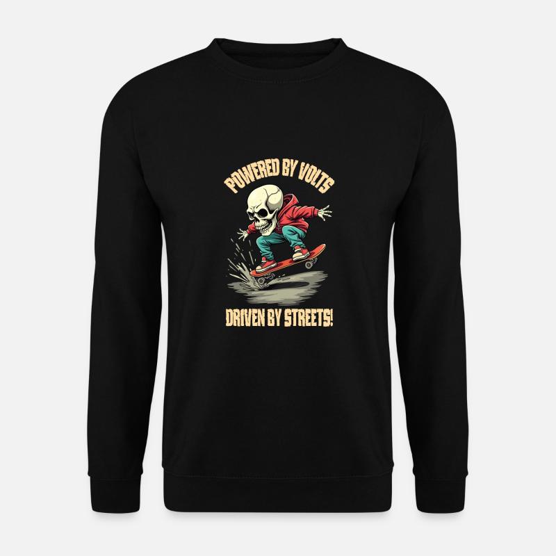 Planche à roulettes E - Sweat-shirt Unisexe - noir