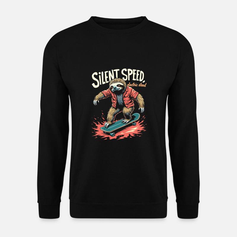 Planche à roulettes E - Sweat-shirt Unisexe - noir