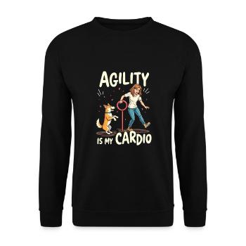 Agility - Unisex Sweatshirt - black - Front - Alina (178cm) & Michal (187cm)