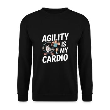Agility - Unisex Sweatshirt - black - Front - Alina (178cm) & Michal (187cm)