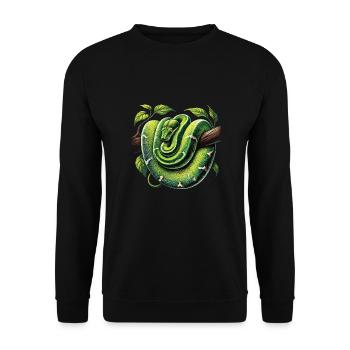Serpent - Sweat-shirt Unisexe - noir - Devant - Alina (178cm) & Michal (187cm)