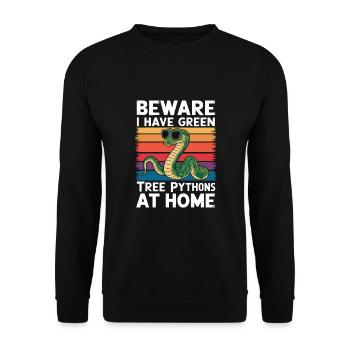 Snake - Unisex Sweatshirt - black - Front - Alina (178cm) & Michal (187cm)