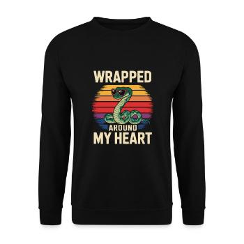 Serpent - Sweat-shirt Unisexe - noir - Devant - Alina (178cm) & Michal (187cm)