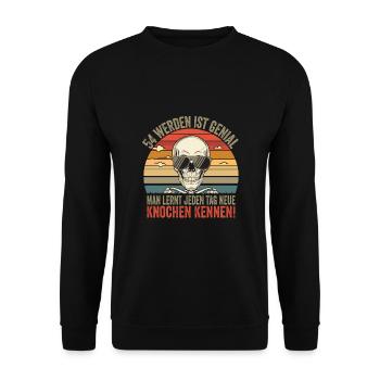 54th Birthday - Unisex Sweatshirt - black - Front - Alina (178cm) & Michal (187cm)