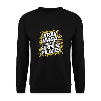 Krav Maga - Unisex Sweatshirt - black - Front - Alina (178cm) & Michal (187cm)