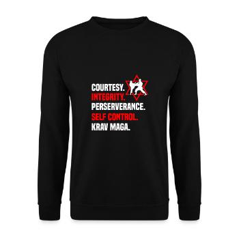 Krav Maga - Unisex Sweatshirt - black - Front - Alina (178cm) & Michal (187cm)