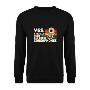Sousaphone - Unisex Pullover - Schwarz - Vorne - Alina (178cm) & Michal (187cm)