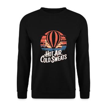Heißluftballon - Unisex Pullover - Schwarz - Vorne - Alina (178cm) & Michal (187cm)