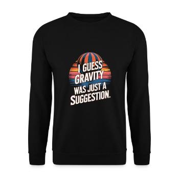 Heißluftballon - Unisex Pullover - Schwarz - Vorne - Alina (178cm) & Michal (187cm)