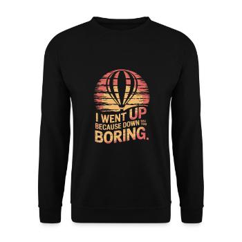 Heißluftballon - Unisex Pullover - Schwarz - Vorne - Alina (178cm) & Michal (187cm)
