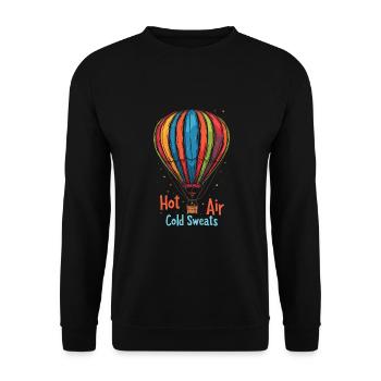 Heißluftballon - Unisex Pullover - Schwarz - Vorne - Alina (178cm) & Michal (187cm)
