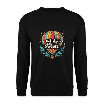 Balloon - Unisex Sweatshirt - black - Front - Alina (178cm) & Michal (187cm)