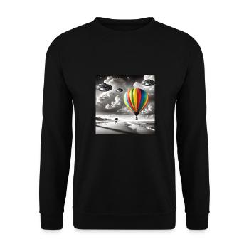 Balloon - Unisex Sweatshirt - black - Front - Alina (178cm) & Michal (187cm)