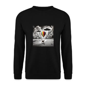 Balloon - Unisex Sweatshirt - black - Front - Alina (178cm) & Michal (187cm)