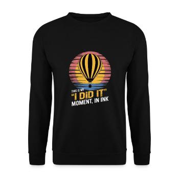 Heißluftballon - Unisex Pullover - Schwarz - Vorne - Alina (178cm) & Michal (187cm)