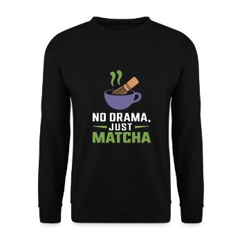 Matcha - Unisex Sweatshirt - black - Front - Alina (178cm) & Michal (187cm)