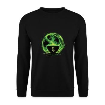 Matcha - Unisex Sweatshirt - black - Front - Alina (178cm) & Michal (187cm)