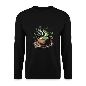 Matcha - Unisex Pullover - Schwarz - Vorne - Alina (178cm) & Michal (187cm)