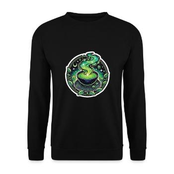 Matcha - Unisex Sweatshirt - black - Front - Alina (178cm) & Michal (187cm)