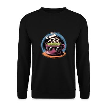 Matcha - Unisex Sweatshirt - black - Front - Alina (178cm) & Michal (187cm)