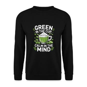 Matcha - Unisex Sweatshirt - black - Front - Alina (178cm) & Michal (187cm)